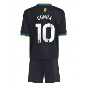 Dětské fotbalový komplet Manchester United Matheus Cunha #10 Tretí košile 2025-26 Krátkým Rukávem